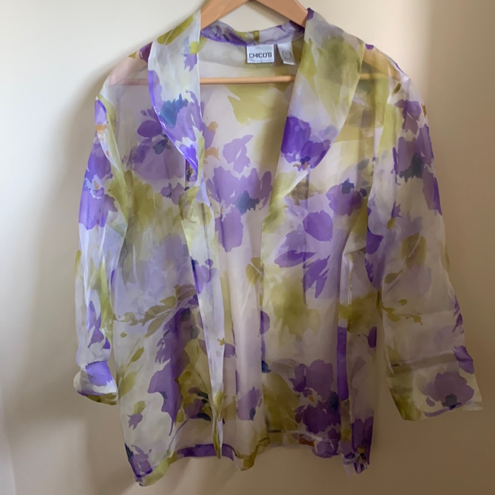 Chico’s silk coverup, 100 percent silk, size 3